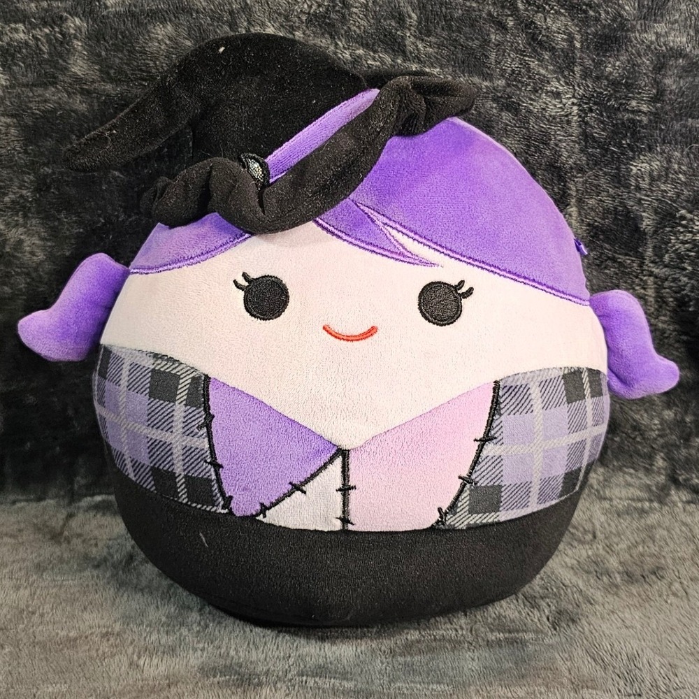 Squishmallows Phobia the Witch 8" Plush Halloween Squad Purple Plaid 2025